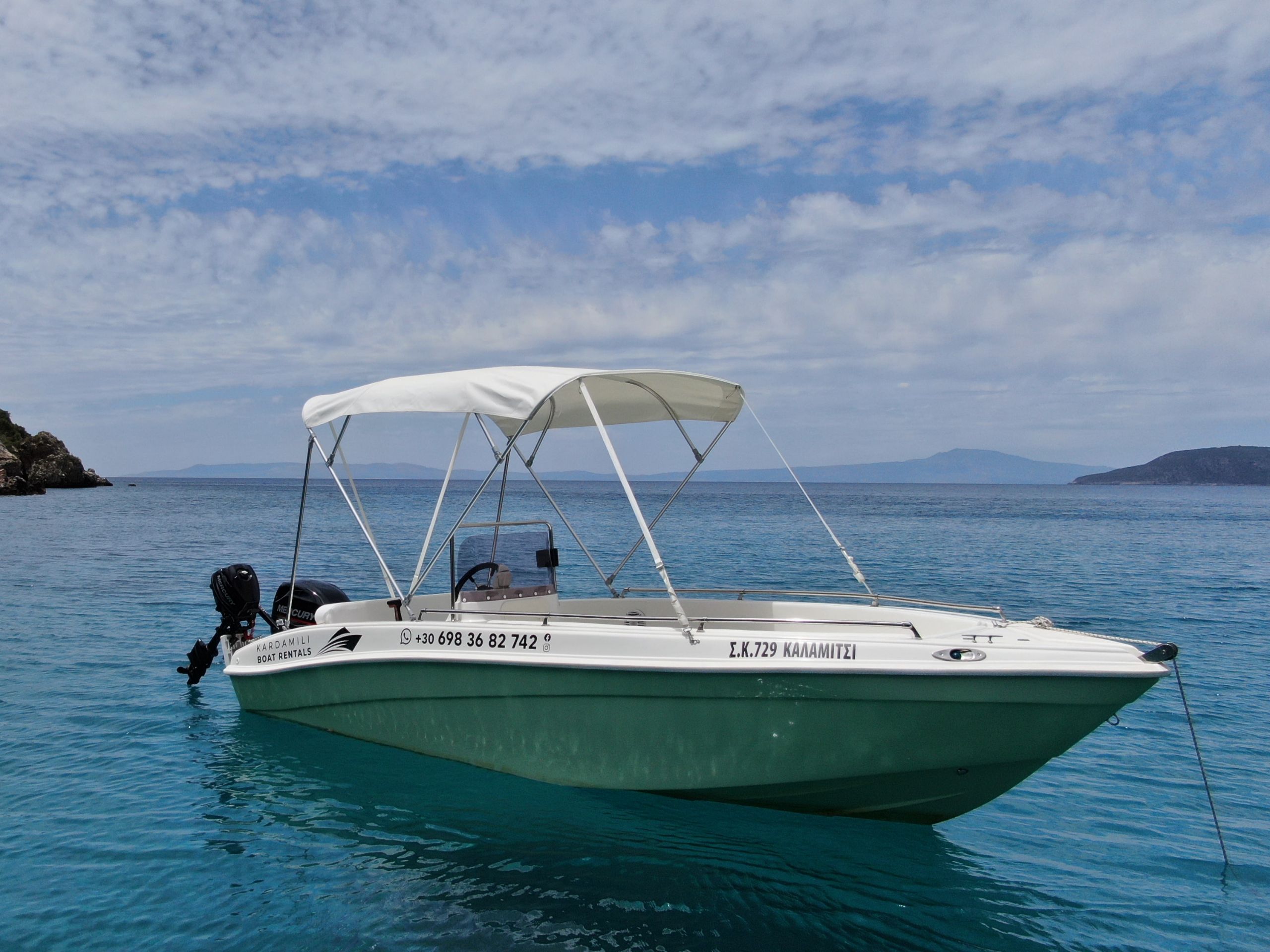 Kalamitsi Boat of Kardamili Boat Rentals Mani