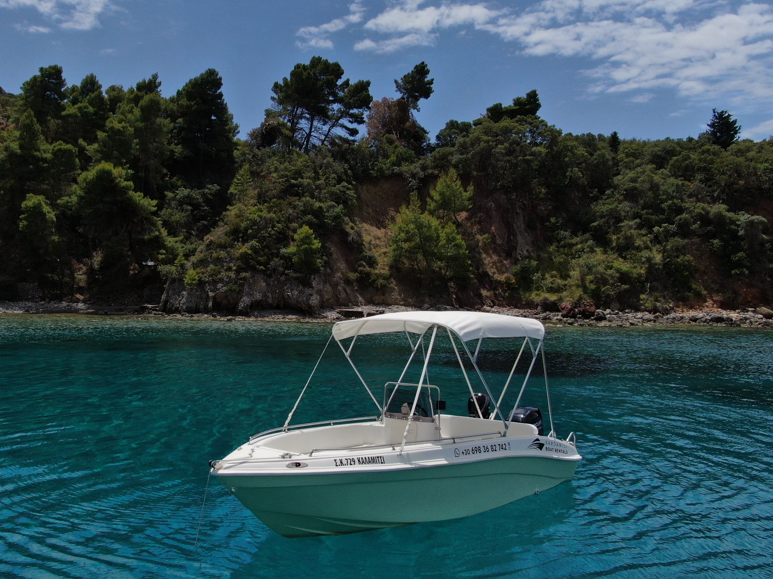 Kalamitsi Boat of Kardamili Boat Rentals Mani